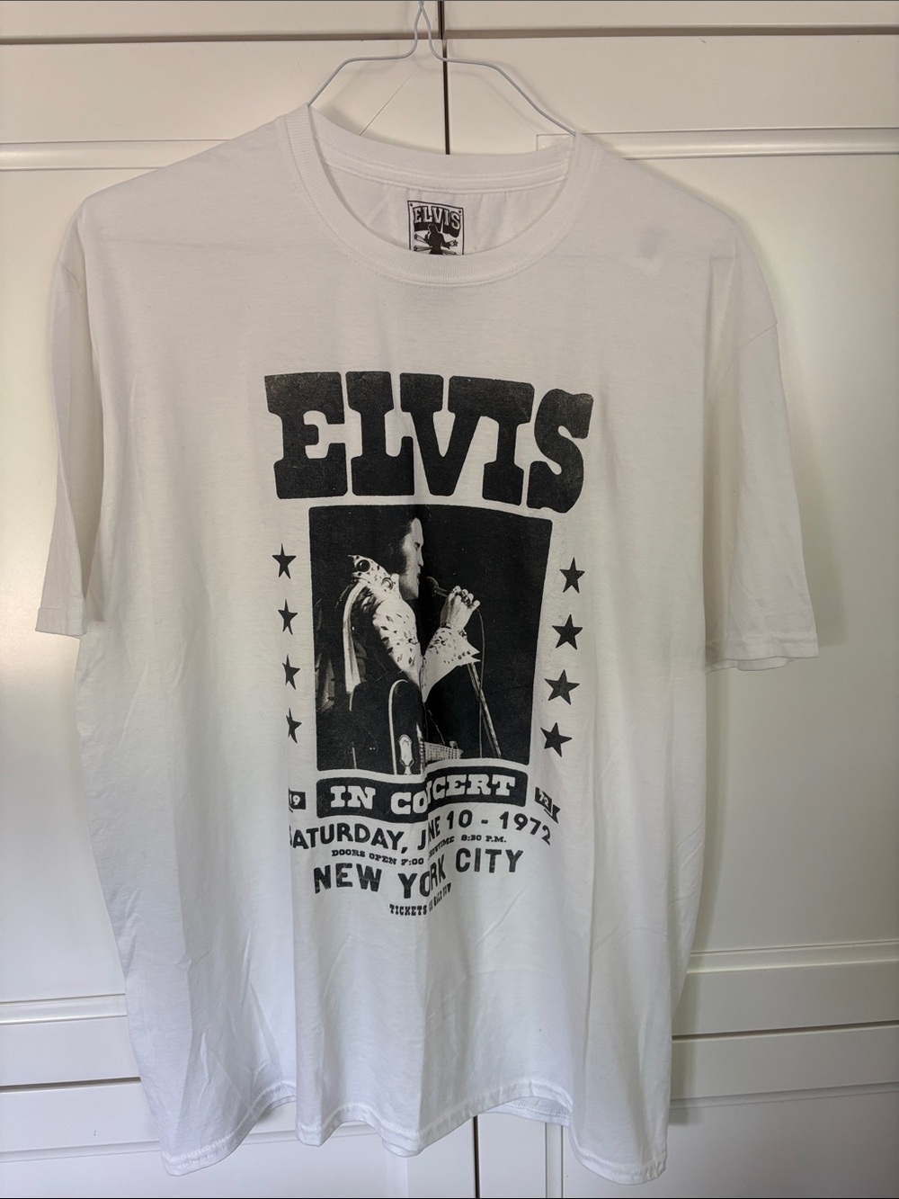 🎤 ELVIS Concert Graphic T • NYC 1972 Size XL